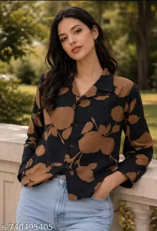 Brown and Black Women Shirt