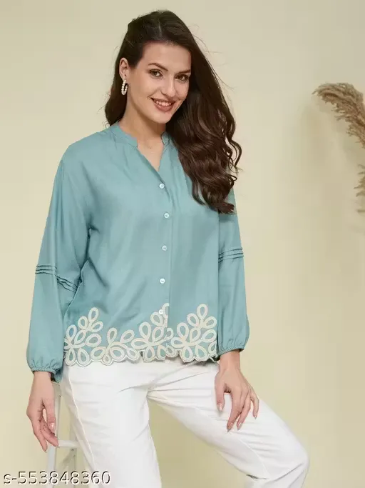 Women's Embroidered Trendy Casual Shirt