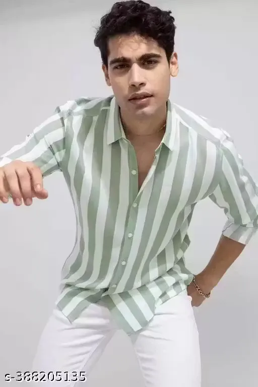 DOMINATE LIFESTYLE solid cotton striped shirts for men