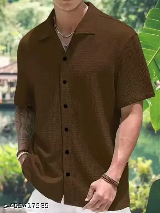 Popcorn Shirts Half Sleeve Shirt For Men