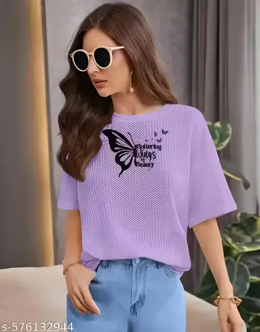 Waffle-T-shirt For Girls and Woman