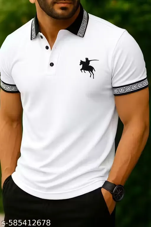 Matty Fabric Polo T-Shirt For Summer Shirt For Mens
