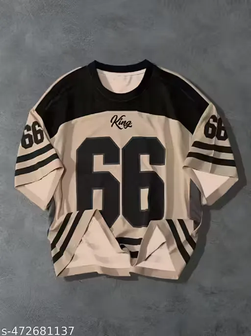 KSHS Women's Casual Printed Round Neck, Oversized T-Shirt