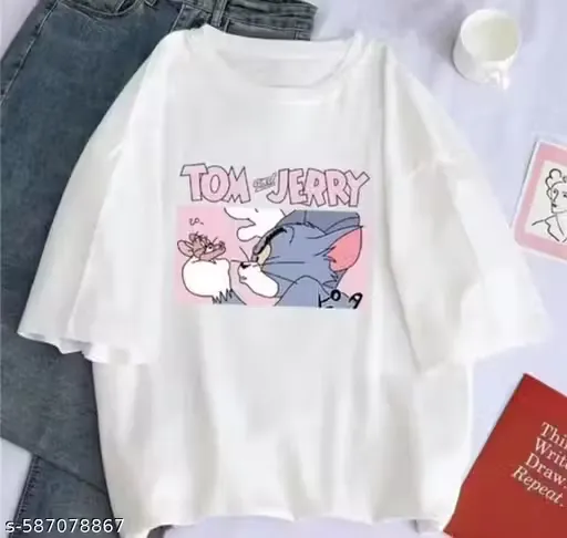 AYIZA WOMEN Graphic Printed Round Neck Grey Colour Raglan Sleeves Oversize T-Shirt