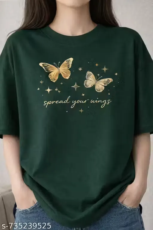 Leo Fashion Women Printed Oversized T-Shirt | Trendy Loose Fit | Premium Cotton | Casual Wear