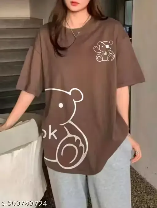 Pretty Fashionista Trendy Oversized Loose T-shirt For Women