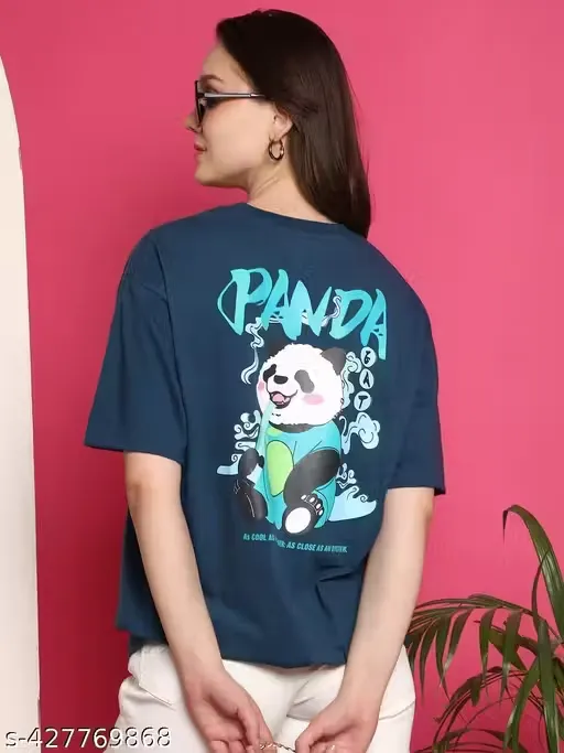 Women's Cotton Printed Oversize T-shirt