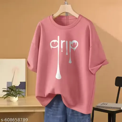 Trendy Fashionista Oversized Tees & T-shirts For Women's & Girls