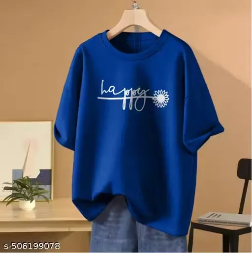 Pretty Fashionista Printed Women's Oversized T-shirt Casual & Partywear.